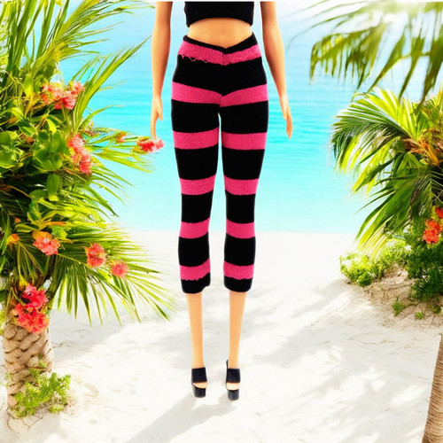Leggings capri a - capri, righe