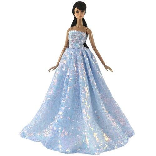 Abito paillettes azzurro - paillettes,